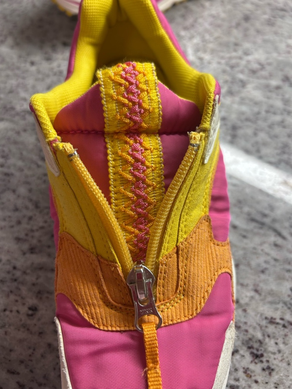 UGG Women's Zip Mesh Pink, Yellow & Orange Colorblock Sneakers size 8 - Picture 4 of 10